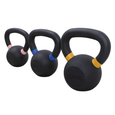 OKPRO Gravity Black Cast Iron Powder Coated Kettlebell