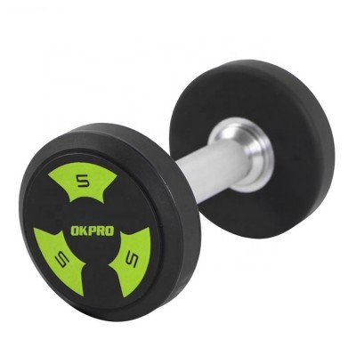 Round Urethane Dumbbell Cross Fitness PU/Rubber Dumbbell