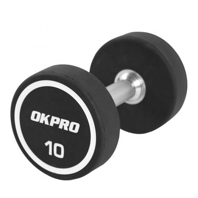 Custom Logo Weight Lifting Black PU Coated Dumbbell Set