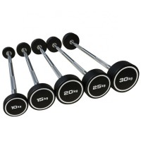 OKPRO Weightlifting Bar Fitness PU Coated Weight Lifting Barbell Set